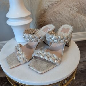 Dolce Vita Gold Braided Heels